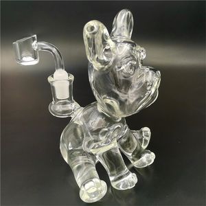 Bong en verre Bongs d'eau mignon Mini plate-forme chien forme narguilé percolateur tuyau borosilicate Craftbong