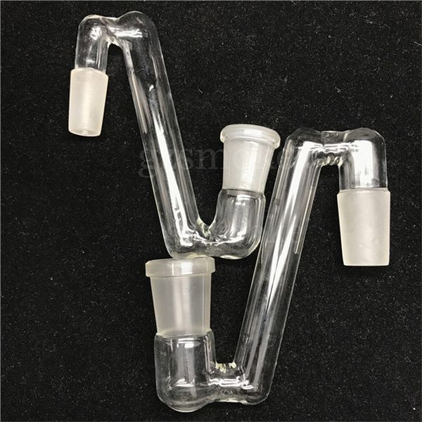 Bang en verre tuyau d'eau adaptateur déroulant bongs tuyaux en verre deux fonctions mâle à femelle adaptateurs 14mm 19mm accessoires pour fumer narguilés