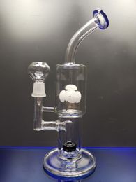 Glazen bong waterpijpen gezamenlijke maat 14.4mm perclator recycler booreilanden met glazen nagelkoepel dhping