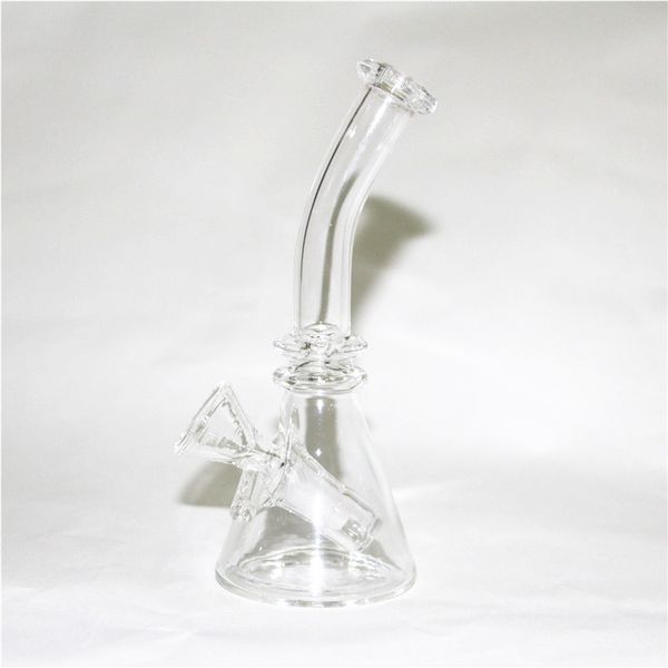 bong de vidrio con 10 mm de espesor hembra de vidrio transparente mini reciclador plataformas petroleras tubería de agua de tipo recto para fumar