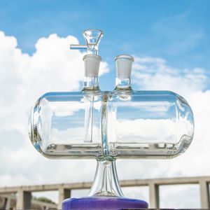 Bangs En Verre 14mm Femelle Joint Conduites D'eau Infinity Cascade Inversible Gravité Huile Dab Rigs Bases Colorées Narguilés Tabac Bong Avec Bol XL-2061