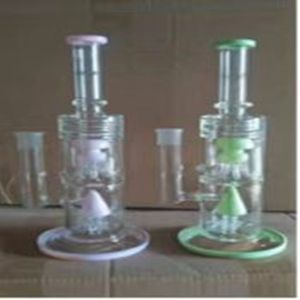 Bangs Bongs Recycleur Recycler Bong Pipe de conduite d'eau Pipes en verre Pipes d'huile Rigus en tête de gréement avec banger en quartz