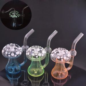 Glazen waterpijpen Oliebrander Pijp Bubbler Roken Waterpijp Kleurrijke Kunstenaar Paddestoel IJsvanger Dab Rig met 10 mm mannelijke glazen oliebranderpijp LL