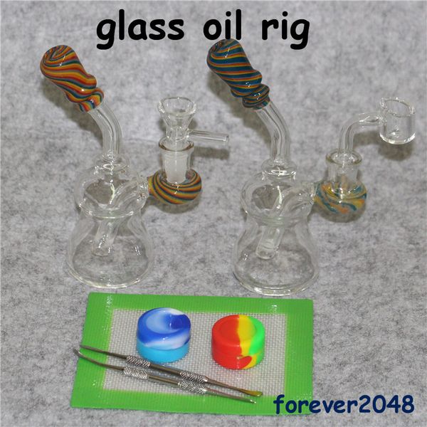 Bongs de vidrio Tubería de agua pipa de agua Dab Rig Plataformas petroleras Panal doble Perc Cera púrpura Cuarzo Banger Tubos embriagadores Bong Embriagador Beaker Bubbler