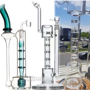 12,2 inch hoge glazen bongs waterpijpen waterpijpen shisha pijp olie rigs unieke bong dab rig waskolf met 14 mm kom