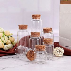 Glazen flessen met kurk mini -glazen flacons voor bruiloftgeschenken Baby shower en verjaardagsfeestje gunsten