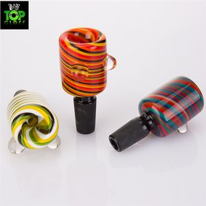 Bol en verre 14 mm 18 mm mâle mâle herbe mâle couleurs des couleurs pour les bols de bongs d'eau accessoires de plate-forme