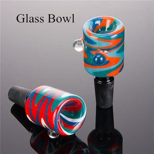 Bol en verre fumant 14mm 18mm mâle Herb Holer couleurs américaines pour conduite d'eau Bongs bols entonnoir Rig 1002