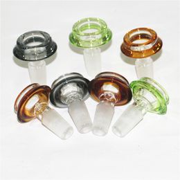 Glass Bowl Male 14mm Double Layers Colorful 18mm bong bowls Hookahs accesorio cono pipas para fumar liberar tubería de agua