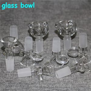 pipas de agua Glass Bowl Pieces Bongs Embudo Rig Accesorios 18mm 14mm Macho Hembra Embriagador Para fumar Pipas de agua Dab Rigs Bong Slide