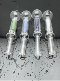 Glass Bowl Pipes Male Joint Color Embudo Bowls Fumar Nuevo filtro de núcleo interno de doble capa botella de agua de tubería de vidrio