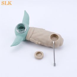 bol en verre pipes à fumer en silicone vente chaude pipe à main pour bébé brûleur à mazout en verre filtre à fumée conduites d'eau accessoires pour fumer du tabac