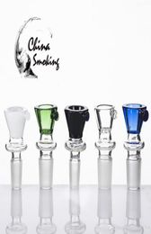 Glass Bowl smoke Comb Screen 10mm 14mm 18mm Female Male Joint Connection Color Water Pipe Oil Rig Bubbler Bong2758671