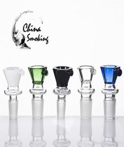 Tazón de vidrio Pantalla de peine de humo 10 mm 14 mm 18 mm Conexión de junta masculina hembra Color Tubería de agua Plataforma petrolera Bubbler Bong1347695