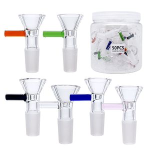 Bol en verre avec joint mâle de 14,4 mm Accessoire de fumée Pipes à fumer Dab Rigs Bongs en verre conduites d'eau