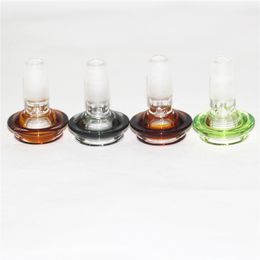 Bols en verre 14mm Joint mâle pour narguilés doubles couches pièce de bol coulissant avec filtre en flocon de neige accessoires pour fumer pour Bongs conduites d'eau Dab plates-formes pétrolières