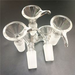 Glazen kommen groothandel 10 stks/partij 14mm socket hoorn vorm glazen kommen roken accessoires voor bong waterpijp rig waskolf waterpijp siliconen pijpen
