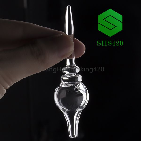 Bouchon de carburateur en verre transparent avec Dabber avec trou sur le côté D = 23,5 mm pour Quartz Banger D = 25 mm d'épaisseur = 2 mm 3 mm 4 mm E-Nails Dab Oil Rig en gros