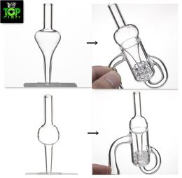 Glass Carb Cap OD 24.3 mm / 20.4 mm Altura 74 mm Cúpula de vidrio para cuarzo Diamond Loop Banger Nail Dab Rigs Hookha Bongs