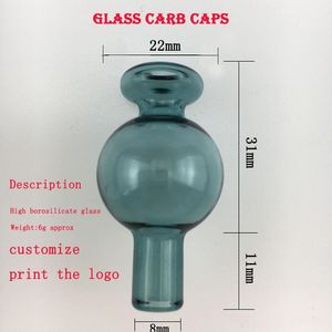 Verre Carb Cap OD22mm 10 corlos pour quartz banger pipe à eau dab plate-forme pétrolière accessoires pour fumer