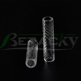 Beracky Gezandstraalde holle kwartspil 6 mm * 25 mm hete rokende kwartspilaren voor Terp Slurper Blender Auto Spinner Quartz Banger Nails Glazen waterpijpen Dab Rigs Pijpen