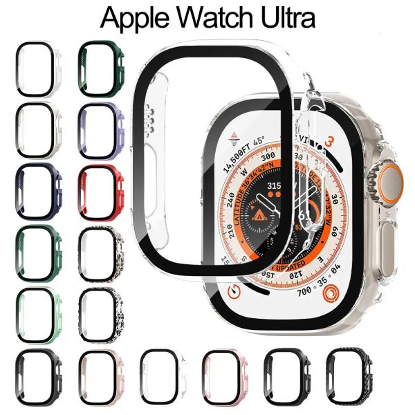 Boîtier en verre pour Apple Watch Ultra 49mm, boîtier PC tout autour, protecteur d'écran pare-chocs, verre trempé, iwatch Ultra 49mm, couvercle ZZ