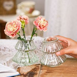 Vase d'arbre de Noël en verre pour table maître de la pièce maître