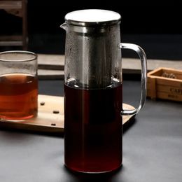 Glas Koffie Cold Brew Pot Koudwaterpot Met Filter Theepot IJsbrouwpot Iced Coffee Pot Server Cold Brew Koffiezetapparaat