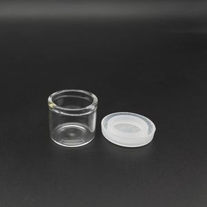 Rénits de concentré de verre 6 ml bocaux avec couvercles de silicone Récipient de cire non bâton pour le baume à lèvres à l'huile cosmétique