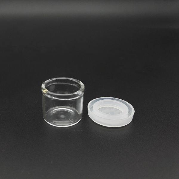 Envases de concentrado de vidrio Frascos de 6 ml con tapas de silicona Envase de cera antiadherente para aceite bálsamo labial cosmético