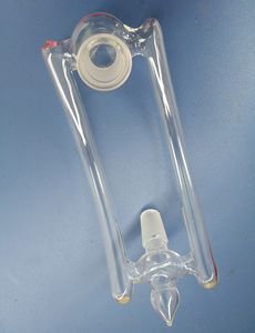 Adaptador de convertidor de vidrio desplegable de doble brazo macho hembra de 14 mm o 18 mm con diseño de techo de 2 orificios desplegable doble para bong de vidrio