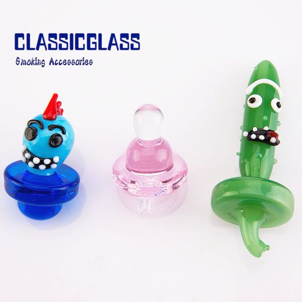 Verre Carb Cap Coloré fumée ongles Concombre bulle UFO Caps pour Flat Top Quartz banger