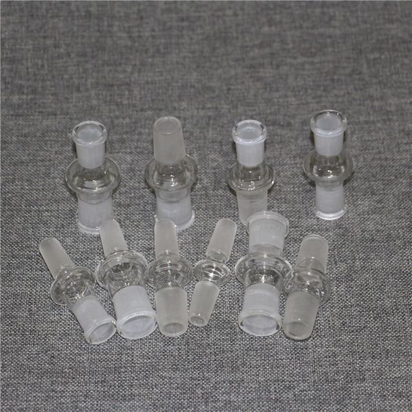 narguilés verre vers le bas tige tuyau adaptateur 18mm mâle à 14mm femelle réducteur connecteur fente diffuseur pour verre bangs eau