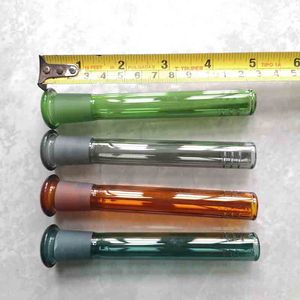 Kleurglas downstem 18 mm 14 mm omlaag stengel roken Accessoires Reducer Adapter 4 5 5,5 inch nagelolie Rigs Diffuser voor waterbongs Hookah Bubbler