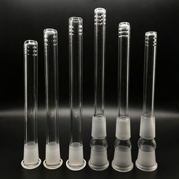 ¡Envío DHL! Adaptadores de vástago descendente de vidrio 2.0 "a 6.0" Opcional 14 mm 18 mm Macho hembra Vástago descendente para vasos de precipitados Bongs Bongs de agua de vidrio