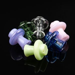 Kleurrijke waterpijp OD 25 mm Quartz koolhydraten Cap plat spinning ontwerp voor banger dab rig glazen bongs