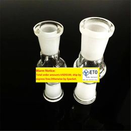 adaptateur déroulant en verre adaptateurs en gros pour bangs 18 mm à 14 mm avec bouche de meulage mâle femelle joint clair adaptateur en verre le plus chaud LL