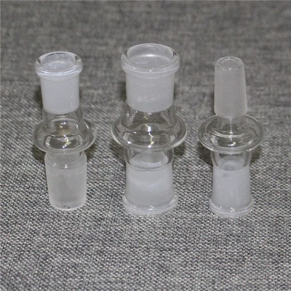 Adaptateur en verre pour narguilés adaptateurs de convertisseur de verre 14mm 18mm tuyau adaptateur mâle à femelle