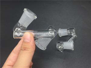 Verre Dropdown Drop Down Bong Adaptateur Tuyau d'eau 14mm 18mm Mâle Femelle pour Quartz Banger Verre Bong Adaptateur pour cendrier en stock