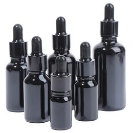 Glazen druppelfles 50 ml zwarte tinctuur flessen met glazen oogdruppel voor essentiële oliën reizen aromatherapie laboratorium