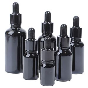 Flacon compte-gouttes en verre de 50 ml, flacons de teinture noirs avec lunettes, compte-gouttes pour huiles essentielles, laboratoire d'aromathérapie de voyage Pggqq
