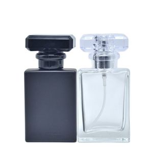 Atomiseur de parfum vide en verre 30Ml * 6Pcs Clear Spray Vide Liquid Dispenser Squared Shaped Perfume Containers