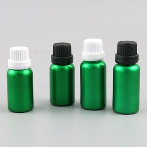 Bouteille d'huile essentielle en verre perle verte sérum parfum liquide flacons de voyage flacons conteneurs 1/2 oz 15 20 ml 12 pièces