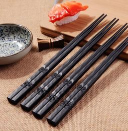 Aleación de fibra de vidrio palillos negros reutilizables para lavavajillas seguros sushi de comida rápida fideos chop sticks chino 2667029