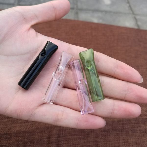 Conseils de filtre en verre pour tabac aux herbes sèches coloré Mini porte-cigarette de tabac Pipe en verre Pyrex épais 2018 nouveaux accessoires pour fumer SW47