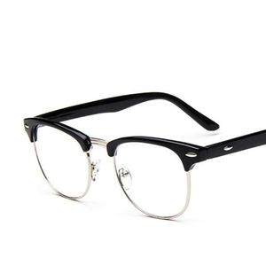 Glazen Frames Voor Mannen Retro 2021 Merk Koreaanse Stijl Metalen Lenzenvloeistof Man Vrouwen Half Ronde Vintage Frame Bril Fashion Sunglasses334h