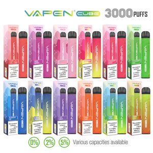 Original VAPEN CUBE 3000Puffs Vape Pen desechable 0% 2% 5% Dispositivo Nic Kits de cigarrillos electrónicos electrónicos 8ML Capacidad 1000mAh Batería Vaporizador Sabores múltiples VS PUFF FLEX