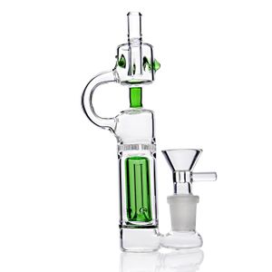 Verre narguilé vert bong pour kit dabs bol pointe ensemble paille 14mm joint pour fumer des tuyaux de bongs de recyclage d'eau