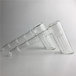 Martillo de vidrio de 4 pulgadas Bong Plataformas petrolíferas Tuberías de agua Cachimba con 6 tubos de filtro Grueso Pyrex Clear Bongs Mini Rig