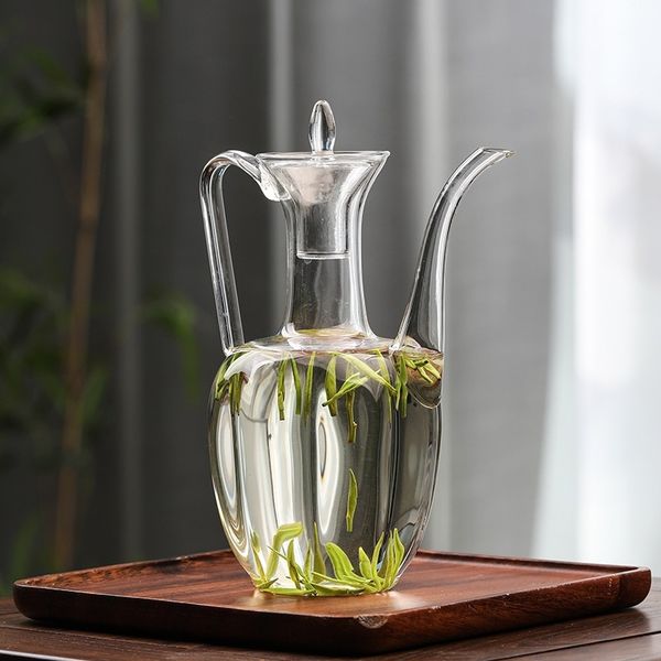 Pot à thé en verre à haute teneur en verre borosilicaté Pot à concubine impériale Pot à thé bouillant rétro